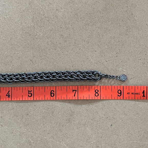 Simply Vera Braided Chain Gunmetal Bracelet - Picture 5 of 5